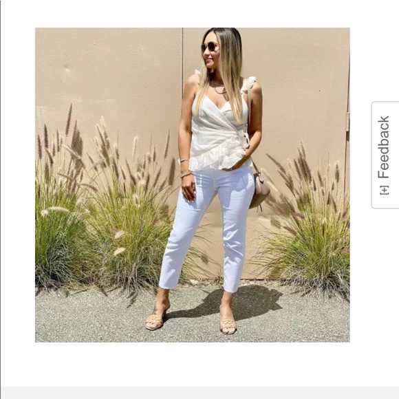 NWT- Satin Ruffle wrap cami - Picture 3 of 5